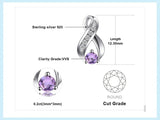 Infinity Amethyst Stud Earrings – 925 Sterling Silver Purple Gemstone Earrings for Women - Julie bags