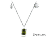 Scorpio Zodiac Charm Necklace – Rainbow Zirconia 925 Sterling Silver Birthstone Pendant for Women - Julie bags