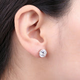Moissanite Stud Earrings – D Color 925 Sterling Silver Classic Solitaire Earrings for Women - Julie bags