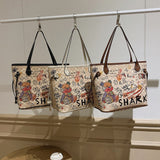 Chic and Playful: Bear Graffiti Tote Bag for Fashion-forward Women - Julie bags