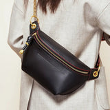 Chic Elegance: Genuine Leather Women's All-Matching Crossbody Chest Bag - Julie bags