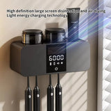 Wireless UV Toothbrush Sterilizer & Dryer – Wall Mounted Rechargeable Holder