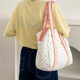 Soft quilted tote bag