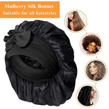 100% Mulberry Silk Sleep Bonnet for Curly, Braided & Dreadlock Hair
