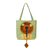 Royal Cat Carrier: Lion Head Canvas Design - Julie bags