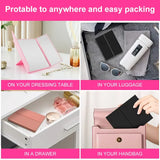 Foldable LED Makeup Mirror – 3-Way Travel Vanity Mirror with Adjustable Stand