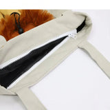 Royal Cat Carrier: Lion Head Canvas Design - Julie bags
