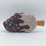Sparkling Elegance: Crystal Ice-cream Evening Bag with Rhinestone Accents - Julie bags
