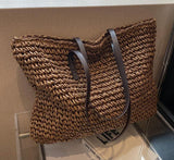 Luxurious Straw Woven Tote Bag - Julie bags