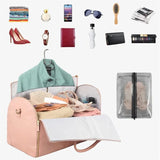 2 - in - 1 Garment Duffel Bag for Travel – Convertible Carry - On Suit Bag with Shoulder Strap - Julie bags
