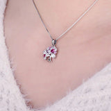 Tree of Life Ruby Pendant Necklace – 925 Sterling Silver Statement Gemstone Jewelry for Women - Julie bags