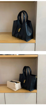 Women’s Canvas Bucket Bag with Leather Trim | Elegant Crossbody & Top Handle Tote Bag - Julie bags
