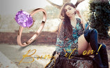 Oval Amethyst Gemstone Ring – 925 Sterling Silver Dainty Gold Plated Ring for Women - Julie bags
