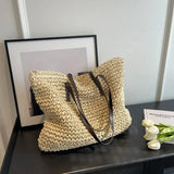 Luxurious Straw Woven Tote Bag - Julie bags