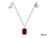 Scorpio Zodiac Charm Necklace – Rainbow Zirconia 925 Sterling Silver Birthstone Pendant for Women - Julie bags