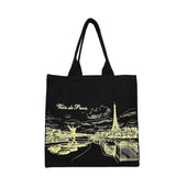 Paris Eiffel Tower women Canvas tote Bag