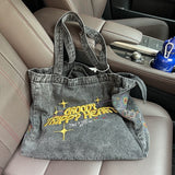 Denim Embroidered Crossbody Bag for Women - Julie bags