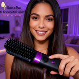 Cordless Hair Straightening Brush – Rechargeable 4-Temperature Styling Comb
