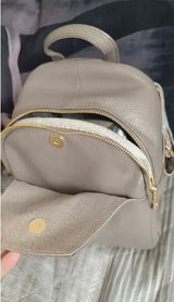 Women’s Genuine Leather Anti - Theft Backpack – Small & Elegant - Julie bags