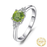 Peridot Solitaire Ring – 925 Sterling Silver for Women - Julie bags
