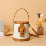 Chic Box-Shaped genuine leather Crossbody Bag - Julie bags