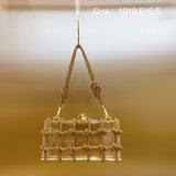Exquisite Elegance: Designer Woven Diamonds Shoulder Bag - Julie bags