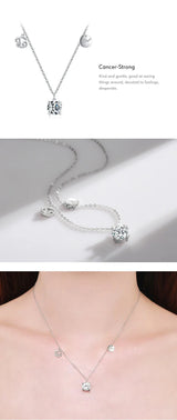 Scorpio Zodiac Charm Necklace – Rainbow Zirconia 925 Sterling Silver Birthstone Pendant for Women - Julie bags