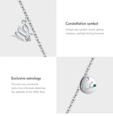 Scorpio Zodiac Charm Necklace – Rainbow Zirconia 925 Sterling Silver Birthstone Pendant for Women - Julie bags