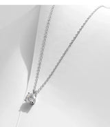 1CT Moissanite Pendant Necklace – 925 Sterling Silver Dainty Prong Setting Necklace for Women - Julie bags