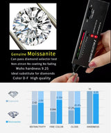 Moissanite Stud Earrings – D Color 925 Sterling Silver Classic Solitaire Earrings for Women - Julie bags