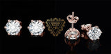 Moissanite Stud Earrings – D Color 925 Sterling Silver Classic Solitaire Earrings for Women - Julie bags