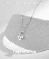 1CT Moissanite Pendant Necklace – 925 Sterling Silver Dainty Prong Setting Necklace for Women - Julie bags