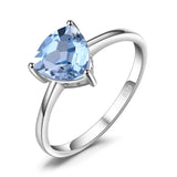 Oval Amethyst Gemstone Ring – 925 Sterling Silver Dainty Gold Plated Ring for Women - Julie bags