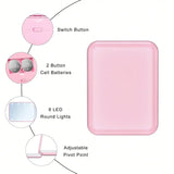 Portable LED Makeup Mirror with 3X Magnification – Compact Travel Beauty Mirror
