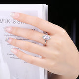 Pink Gemstone Cocktail Ring – 925 Sterling Silver Adjustable Statement Ring for Women - Julie bags