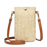 Boho Chic: Fashion Women's Straw Crossbody Messenger Bag - Julie bags