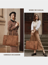 Elegant Floral Laptop Tote Bag - Julie bags