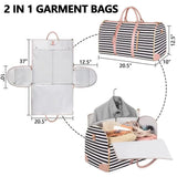 2 - in - 1 Garment Duffel Bag for Travel – Convertible Carry - On Suit Bag with Shoulder Strap - Julie bags