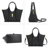 Women’s Canvas Bucket Bag with Leather Trim | Elegant Crossbody & Top Handle Tote Bag - Julie bags