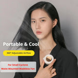 Portable Clip-On Waist Fan – USB Rechargeable Hands-Free Personal Cooling Fan