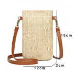 Boho Chic: Fashion Women's Straw Crossbody Messenger Bag - Julie bags