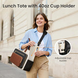 Insulated Lunch Bag for Women with Laptop Sleeve, Large Work Tote - Julie bags