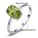 Oval Amethyst Gemstone Ring – 925 Sterling Silver Dainty Gold Plated Ring for Women - Julie bags