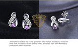 Infinity Amethyst Stud Earrings – 925 Sterling Silver Purple Gemstone Earrings for Women - Julie bags