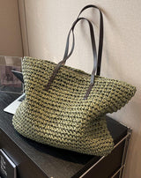 Luxurious Straw Woven Tote Bag - Julie bags