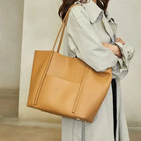 Genuine Leather Tote Bag – Women’s Work & Daily Bag - Julie bags