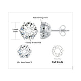 Moissanite Stud Earrings – D Color 925 Sterling Silver Classic Solitaire Earrings for Women - Julie bags