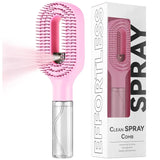 Hair Spray Brush with Built-In Water Mister – Detangling & Styling Comb