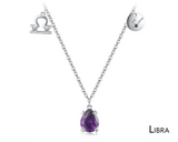 Scorpio Zodiac Charm Necklace – Rainbow Zirconia 925 Sterling Silver Birthstone Pendant for Women - Julie bags