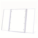 Foldable LED Makeup Mirror – 3-Way Travel Vanity Mirror with Adjustable Stand